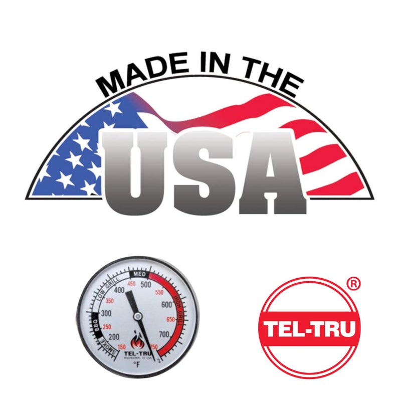 Tel-Tru BQ325R Big Green Egg, Primo, Komodo, Grill Dome, or Other Kamado-Style Replacement Thermometer, 3" dial with red and Black Zones, 3â€ stem, 150/750 Degrees F - Image 5
